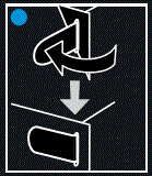 blue circle how to fold the tab