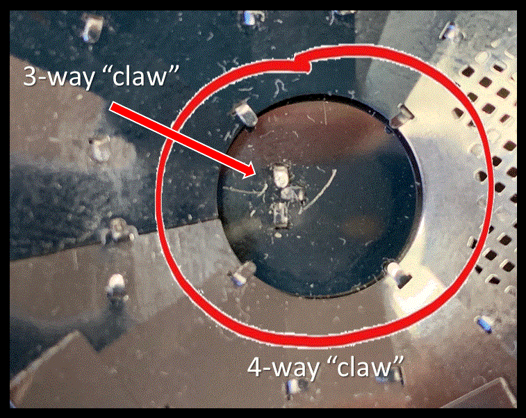 claw method for bending tabs