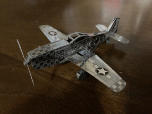 my first metal earth model mustang p-51