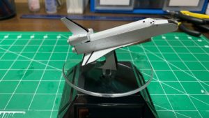painted metal earth shuttle atlantis